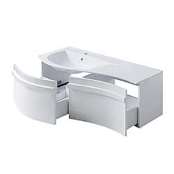 Eviva Eclipse 44 Inch White Bathroom Vanity Bathroom Vanity Eviva